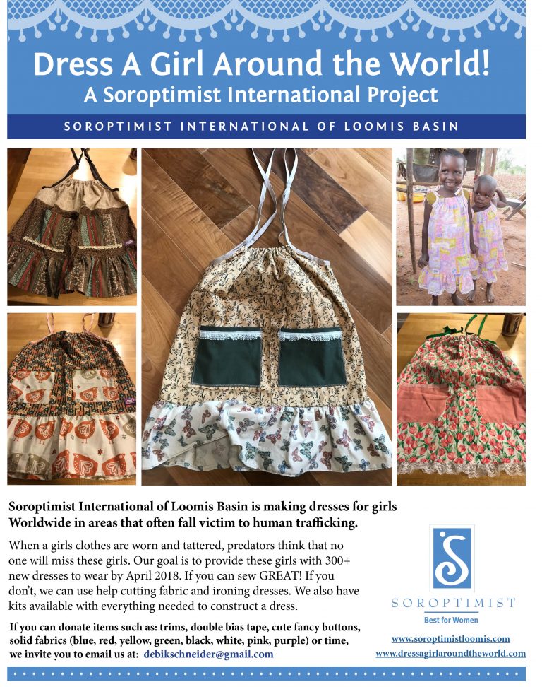 Dress A Girl Around The World Loomis Basin Soroptimist