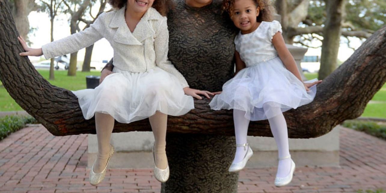 Mother with daughters